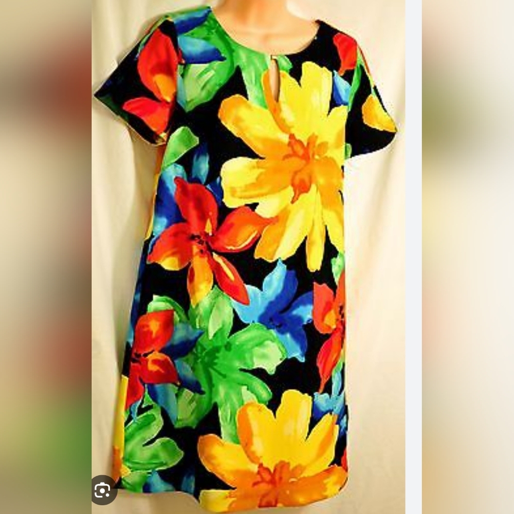 AGB Womens Dress Size 14 Vibrant Floral Dress NEW!!.